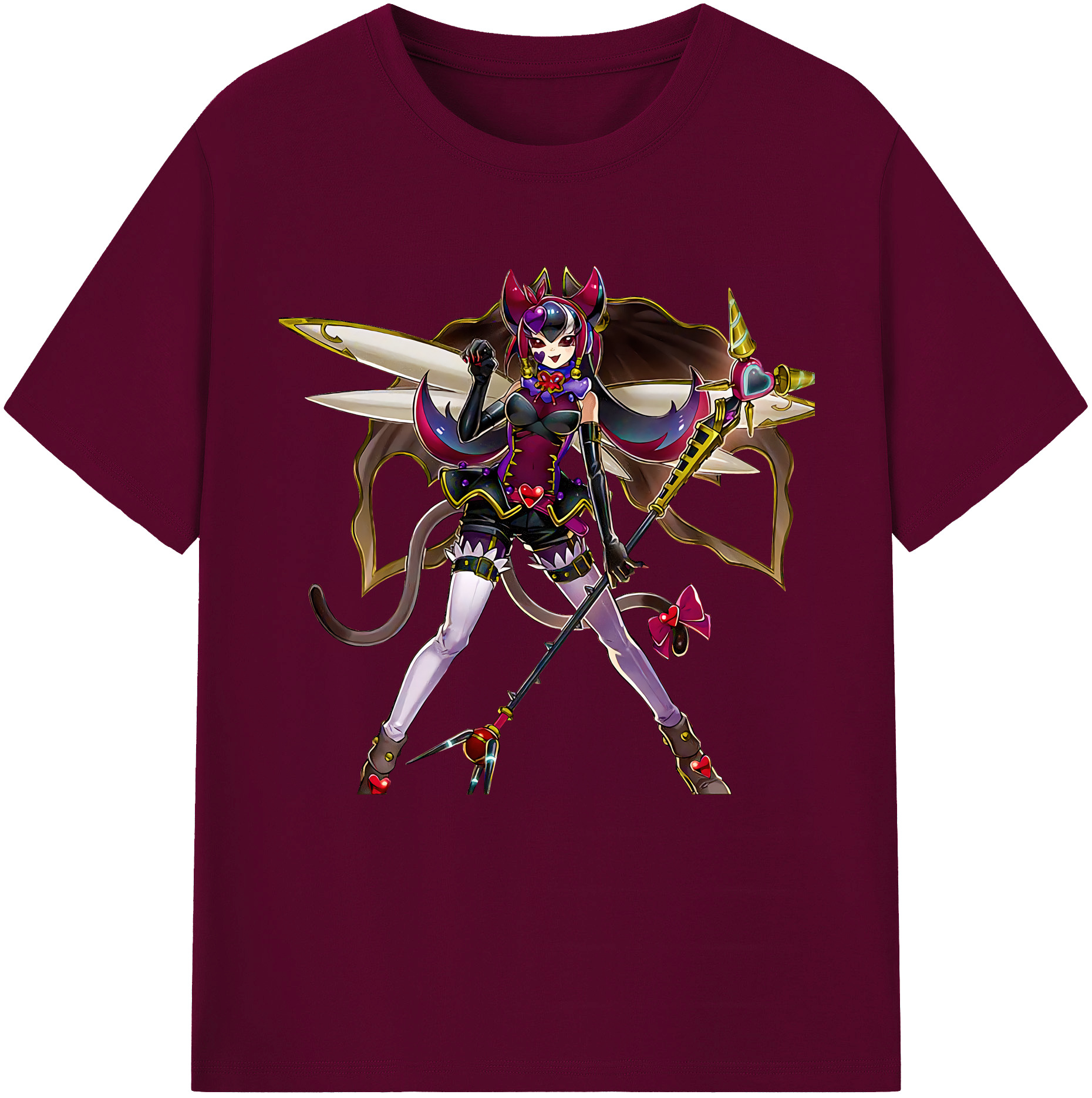 （画像用） 遊☆戯☆王 Yu-Gi-Oh! レディースカジュアルプリントTシャツ（綿100％）